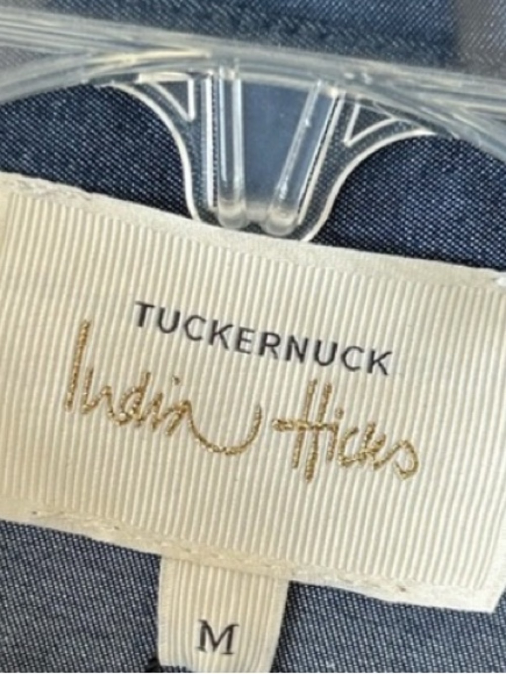 Tuckernuck X India Hicks Comporta Chambray Maxi Dress Sz M Ret $278 - Picture 6 of 12